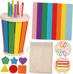 Alipis 1 Set Color and Shape Sorter Montessori Kit Color Sorting for Preschool Learning Enhances Fine Motor Skills and Cognitive Development Through Engaging Activities