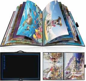 ALL4JIG Puzzle Storage Folder Keeper for Jigsaw Enthusiasts Puzzle Space-Saving Organizer Accessories for Adults Holds 20 Puzzles, HD Film Pockets