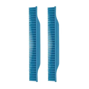 Allegro Combs #70 Wide Tooth Combs Defining Brush Comb 3-Row Wide Tooth For Curly Hair Comb For Women Curly Hair, Hair Stylists Hair Comb 2 Piece (Baby Blue)