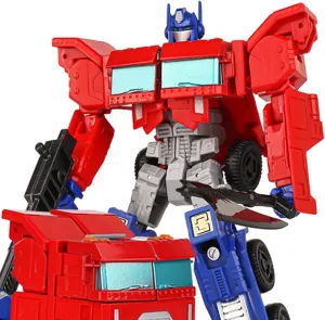 Alloy Deformation Car Robots Manual Assemble Action Figure Gifts Desktop Decoration Limited Edition, Multicolor （Optimus Prime）