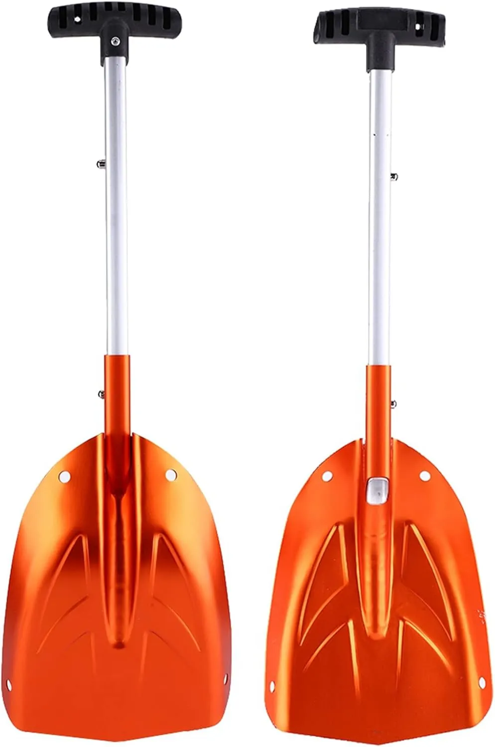 Aluminum Alloy Detachable Telescopic Winter Snow Ice Shovel Outdoor Kit Tool Orange