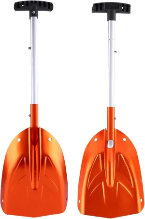 Aluminum Alloy Detachable Telescopic Winter Snow Ice Shovel Outdoor Kit Tool Orange