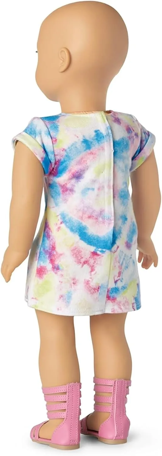 American Girl Truly Me 18-inch Doll #105 with Blue Eyes, Without Hair, Light-to-Medium Skin, T-shirt Dress, For Ages 6 