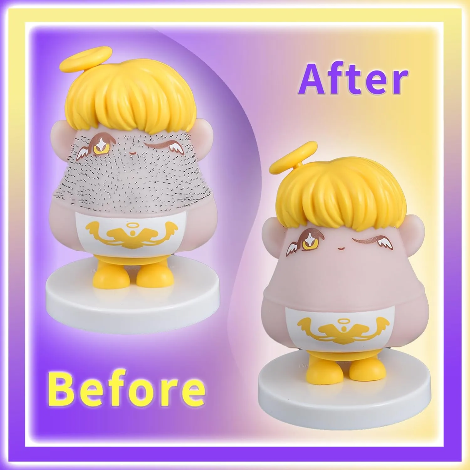Angel Pulling Hair Fidget Toy for Halloween Christmas Party Favors Trichotillomania Picking Gag Gifts,Shaking Bobblehead Dashboard Car Accessories Dashboard Decorations Men&Women Birthday Gifts