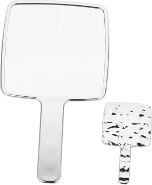 Angoily Elegant Portable Makeup Mirror Handheld Beauty Tool Reflection Daily Use Travel Mirror Female Present