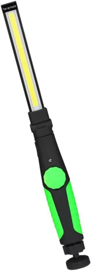 Angoily Multifunction Cob LED Rechargeable Rotatable Magnetic Flashlight for Car Repair Inspection Outdoor Use Compact Lightweight Design Green