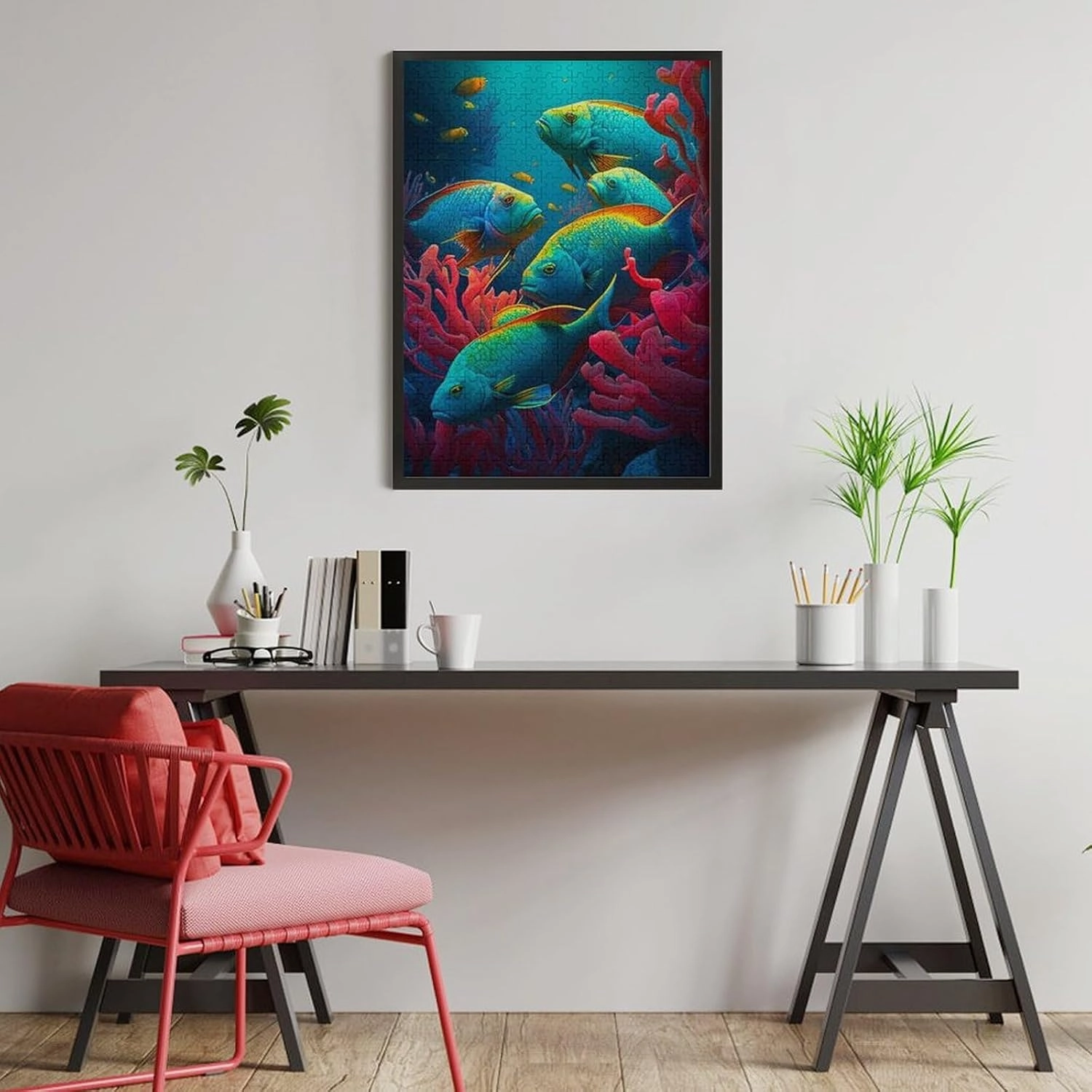 Animal Jigsaw Puzzles, Colorful Fish Themed Puzzles for Adults - 500 Pieces Jigsaw Puzzles, Educational Games Gift for Elders Family and Friends