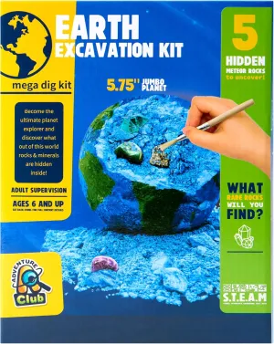 Anker Play 650242/DOM Mega Dig Earth Gem Excavation Kit for Kids, Multicolor, 10 Pieces