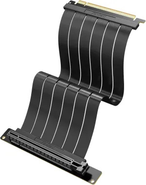 Antec PCI-E 4.0 Riser Cable RTX4090 RX6950XT Tested PCIe 4.0 x16 High Speed Flexible Extender Card Extension Port 90 Degree Adapter Black 200mm Compatible with RTX4090, RTX4070ti, RTX3090ti, RTX3090