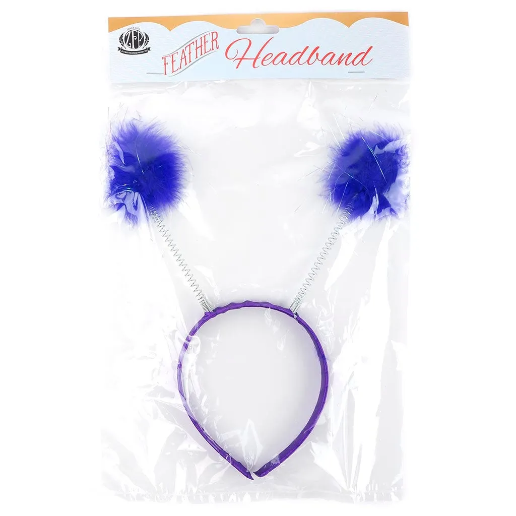 Antenna Costume Feather Headband - Lilac Ladybug Robot Space Alien Accessories