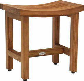 AquaTeak Patented 18" Sumba Lotus Teak Shower Bench