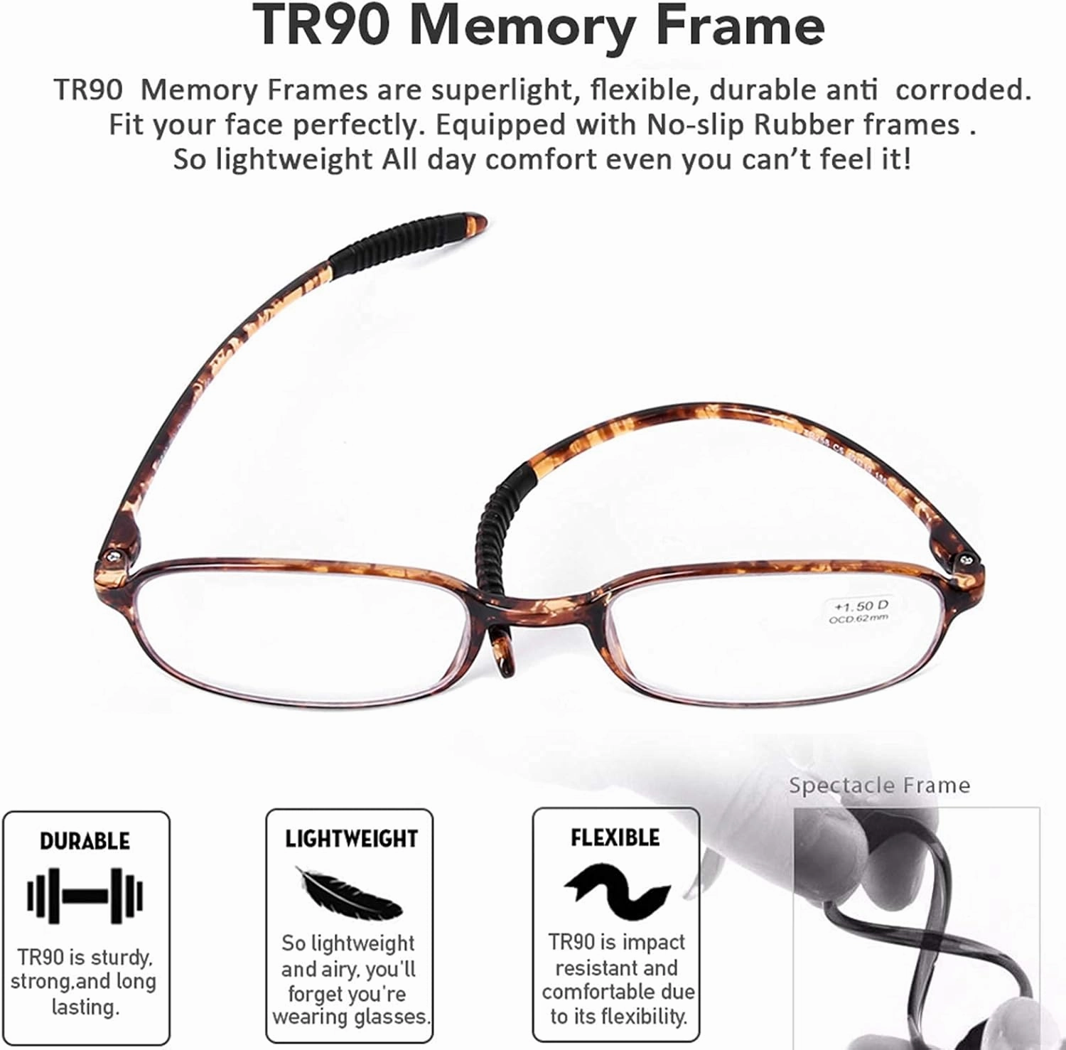 AQWANO 2 Pack Blue Light Blocking Computer Reading Glasses UV Protection Flexible TR90 Frame Lightweight Readers Glasses for Women Men  2.25