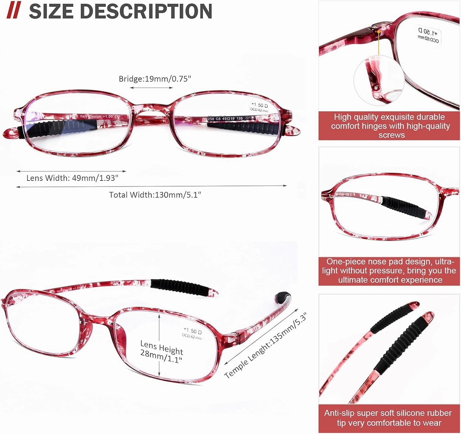 AQWANO 2 Pack Blue Light Blocking Computer Reading Glasses UV Protection Flexible TR90 Frame Lightweight Readers Glasses for Women Men  2.25