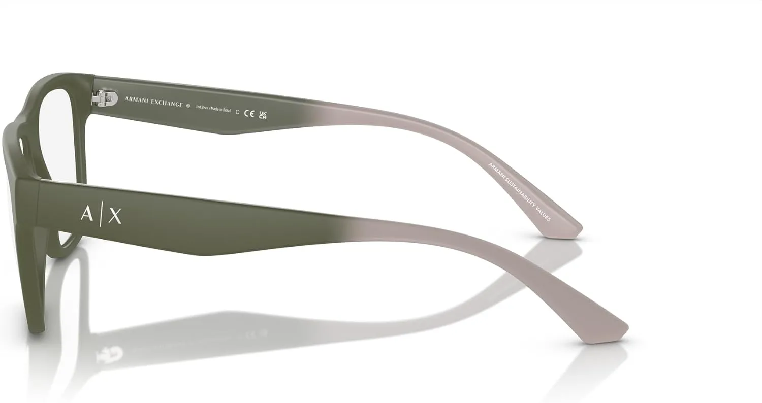 Armani Exchange Men's Ax3105 Square Prescription Eyewear Frames