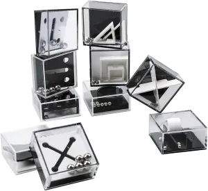 ArtCreativity Mini 3D Puzzle Cube Games for Kids - Set of 24-12 Unique Balance Game Challenges - Portable Road Trip Fun - Stress Relief Fidget Toy - Birthday Party Favors for Boys and Girls