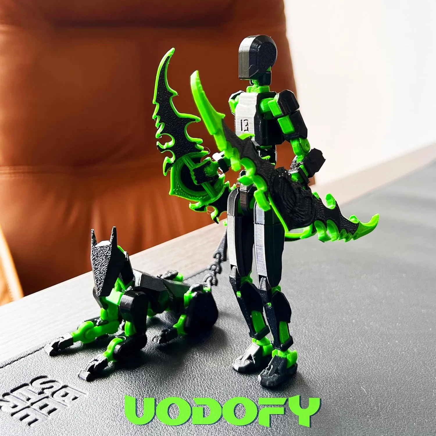 (Assembly Completed) T13 Action Figure Set, 3D Printed Toys Robo 13 Action Figure,Dummy 13 Titan 13 Action Figure (Black   Green)