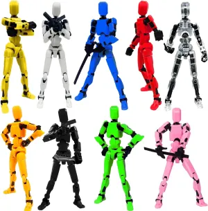 Assembly Completed Titan 13 Action Figure,Lucky Robot 13 Figures,Multi Jointed Movable Action Figures,3D Printed Action Figure for Multiple Accessories (Assembly Completed-9pcs)