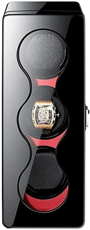 Automatic Watch?Winder Box for 3 Watches with Quiet Engine 4 Rotary Modes LED Lighting Watch Winder
