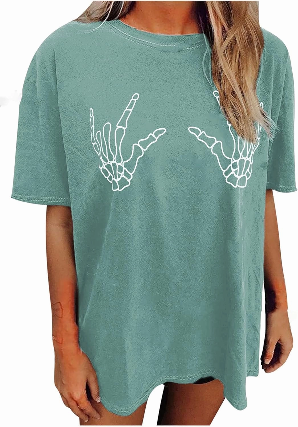 Avanova Women Graphic Letter Print Oversized T Shirt Short Sleeve Casual Summer Loose Fit Tee Top