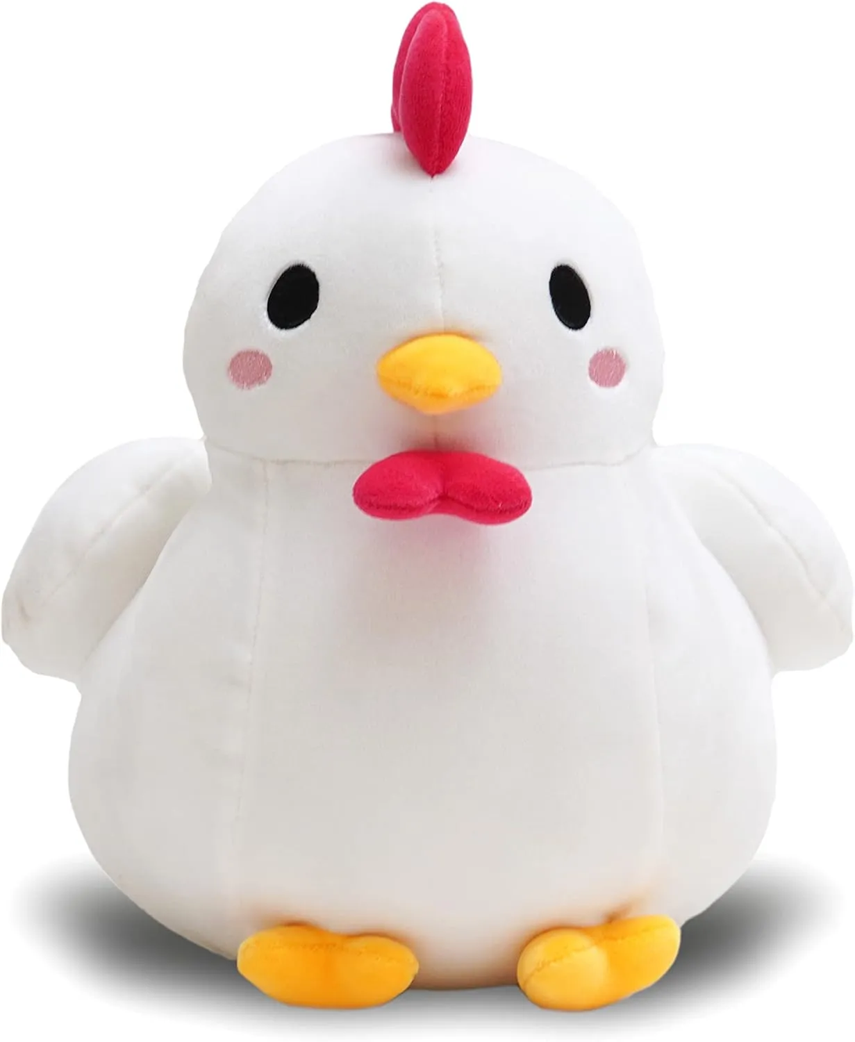 Avocatt White Chicken Stuffed Plush - 10 Inch Rooster Plushie - Plushy Squishy Toy Stuffed Animal - Cute Toy Gift for Boys & Girls