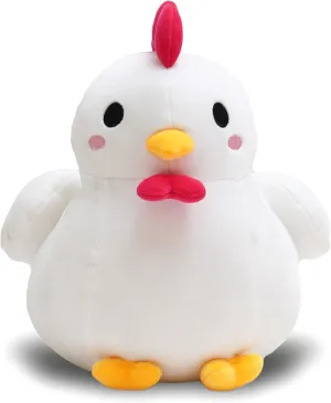 Avocatt White Chicken Stuffed Plush - 10 Inch Rooster Plushie - Plushy Squishy Toy Stuffed Animal - Cute Toy Gift for Boys & Girls