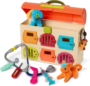 B. toys- Critter Clinic- Pretend Play Toy Vet Set For Toddlers, Kids – Pet Care Set- Tools, Plush Toys Vet Clinic – 2 Years  (14 Pieces)