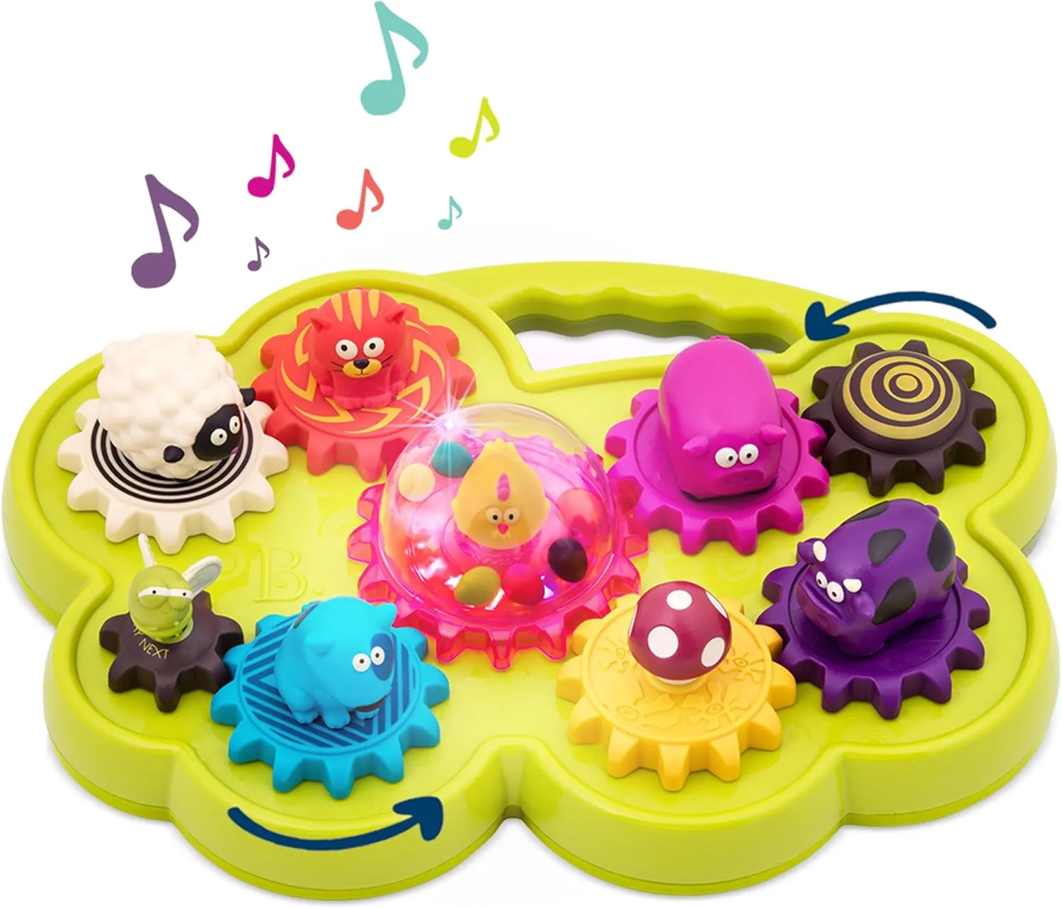B. toys – Mooosical Gears- Musical Toy-Spinning Gears & Farm Animals – Educational Toys for Toddlers – Sort & Spin to Music- 18 Months  