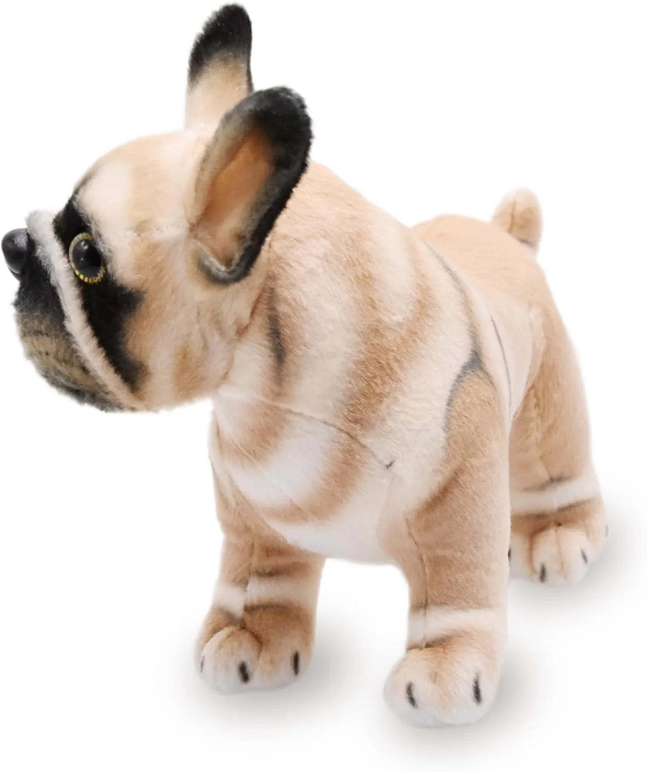 BABOLI Lifelike Frenchie Dog Stuffed Animal Super Realistic Plush French Bulldog Doll Puppy Plushies Toy Funny Gifts for Kids Present or Stuff Collection 9 Inches