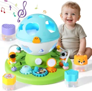 Baby Toys 18 Months, Light Up Toy with Music, Montessori Sensory Shape Sorter Toy for 1 Year Old Girls - Early Learning Toys Baby Birthday Gifts
