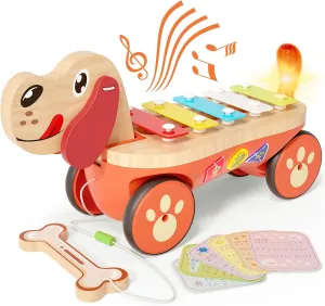 Baby Xylophone Musical Car Toy for Toddlers, Dog Truck Toys for 18M  2 3 Years Old Kids, Best Christmas Birthday Gifts for Boys and Girls