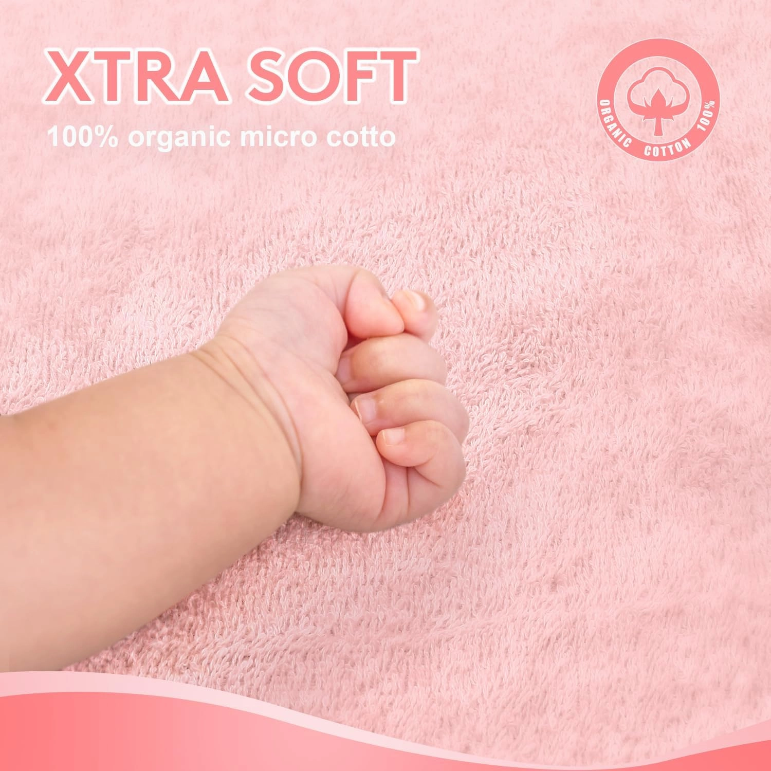 Baby Hooded Towel with Unique Animal Design Ultra Soft Thick Cotton Bath Towel for Newborn (Bunny)