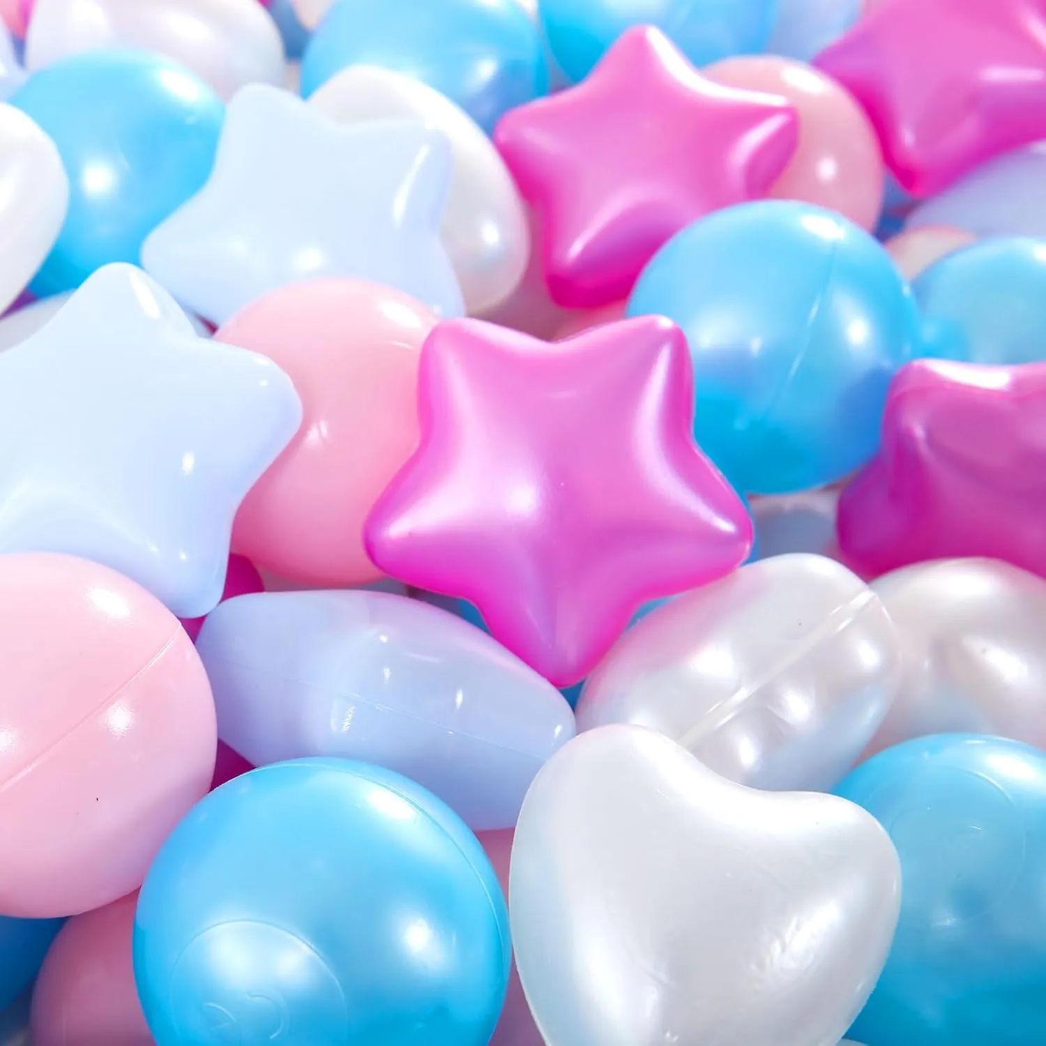 Ball Pit Balls 100 200 500 1000 Plastic Balls for Toddlers Phthalate Free BPA Free Crush Proof Balls in Reusable Play Toys for Kids with Storage Bag Indoor Outdoor