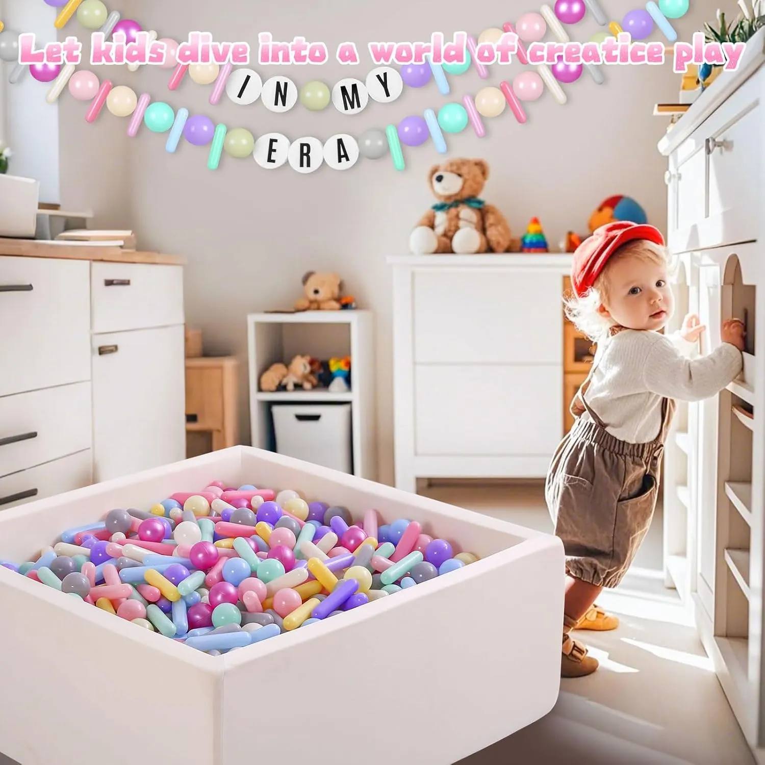 Ball Pit Balls and Strips for Ball Pits, 50 200 500pcs Cute Plastic Star Toy Balls for Kids, Baby Toddler 1-3 Birthday, Bounce House, Play Tent, Baby Pool Water Toys, Party