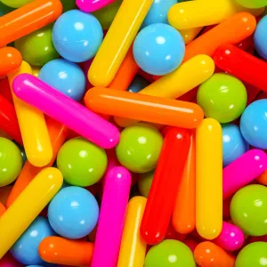 Ball Pit Balls and Strips for Ball Pits, 50 200 500pcs Cute Plastic Star Toy Balls for Kids, Baby Toddler 1-3 Birthday, Bounce House, Play Tent, Baby Pool Water Toys, Party
