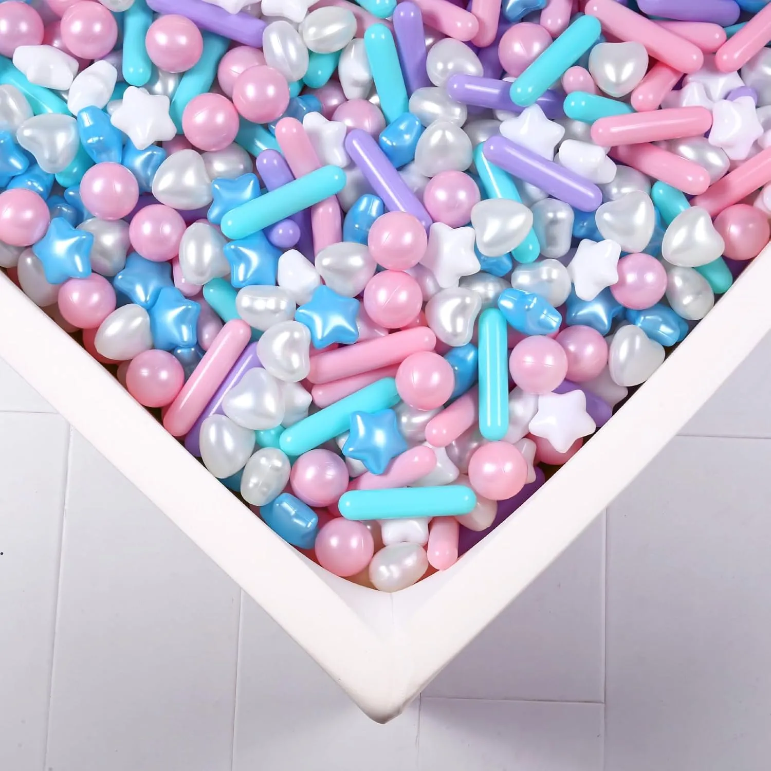 Ball Pit Balls for Toddler, 150 200 500 1000 Baby Plastic Balls with Different Shapes Non-BPA Non-Phthalate Non-Toxic for Playhouse, Baby Pool, Playball Fun Centers, for Babies, Kids, Toddlers