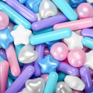 Ball Pit Balls for Toddler, 150 200 500 1000 Baby Plastic Balls with Different Shapes Non-BPA Non-Phthalate Non-Toxic for Playhouse, Baby Pool, Playball Fun Centers, for Babies, Kids, Toddlers