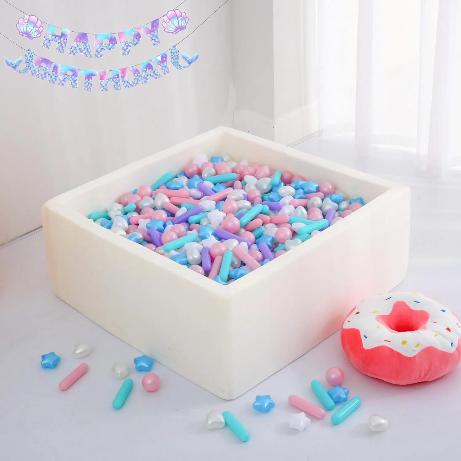 Ball Pit Balls for Toddler, 150 200 500 1000 Baby Plastic Balls with Different Shapes Non-BPA Non-Phthalate Non-Toxic for Playhouse, Baby Pool, Playball Fun Centers, for Babies, Kids, Toddlers