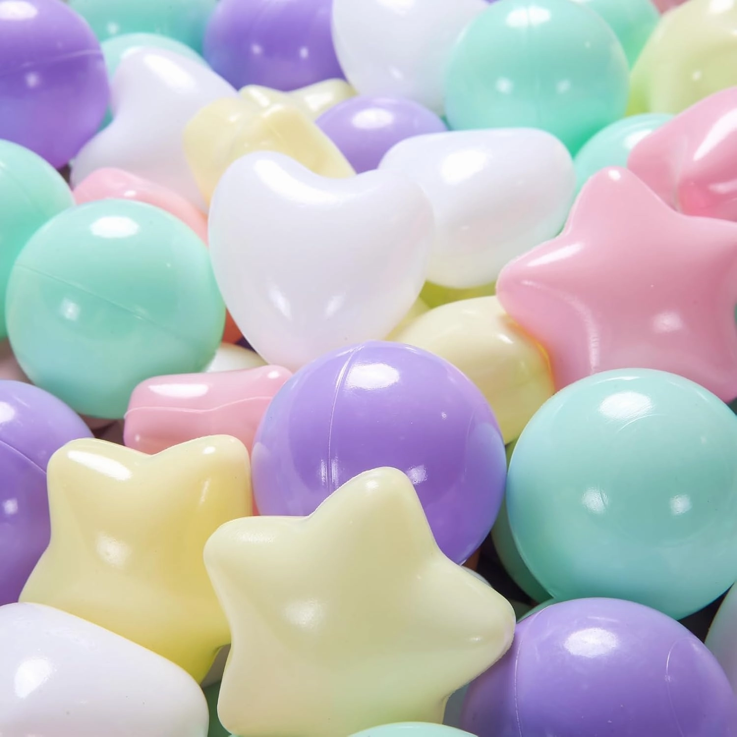 Ball Pit Balls 100 200 500 1000 Plastic Balls for Toddlers Phthalate Free BPA Free Crush Proof Balls in Reusable Play Toys for Kids with Storage Bag Indoor Outdoor