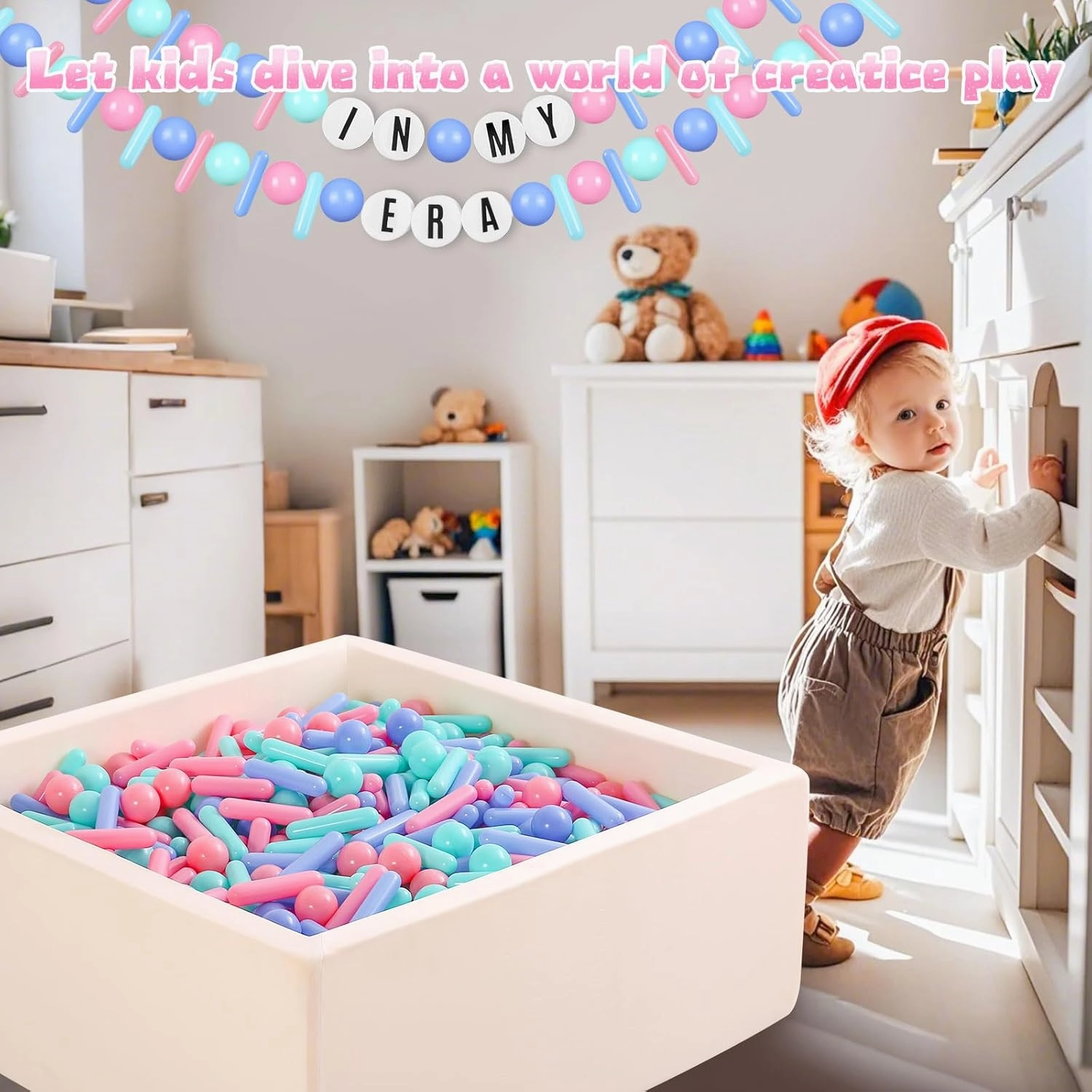 Ball Pit Balls and Strips for Ball Pits, 50 200 500pcs Cute Plastic Star Toy Balls for Kids, Baby Toddler 1-3 Birthday, Bounce House, Play Tent, Baby Pool Water Toys, Party