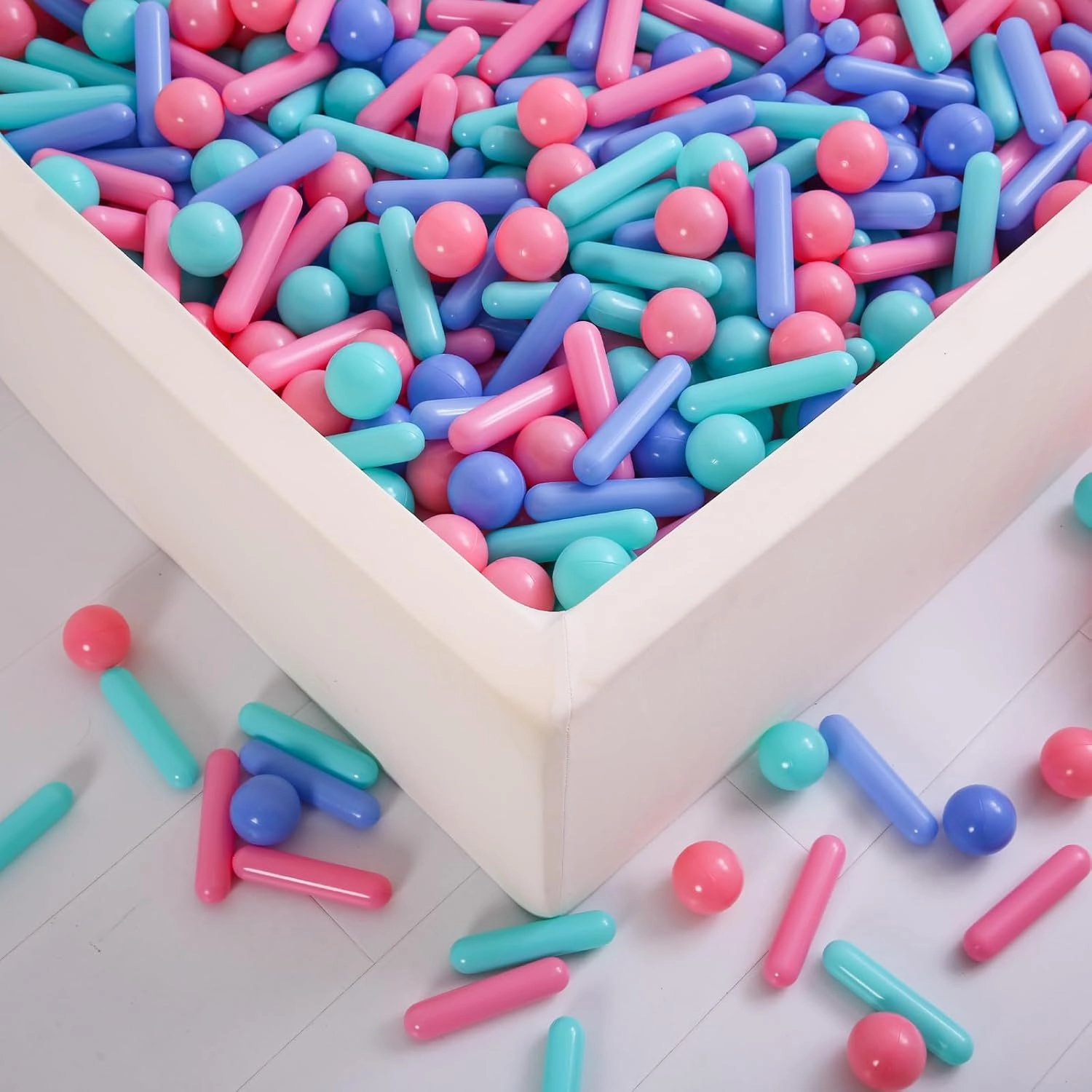 Ball Pit Balls and Strips for Ball Pits, 50 200 500pcs Cute Plastic Star Toy Balls for Kids, Baby Toddler 1-3 Birthday, Bounce House, Play Tent, Baby Pool Water Toys, Party