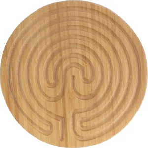 BambooMN Cretan Style 7 Circuit Bamboo Finger Labyrinth – 6” Carbonized Brown – 1 Unit