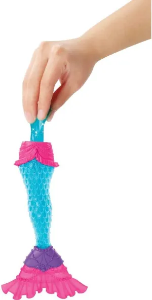 Barbie Dreamtopia Slime Mermaid Doll with 2 Slime Packets, Removable Tail and Tiara, Makes a Great Gift for 3 to 7 Year Olds, Multi Color (GKT75)