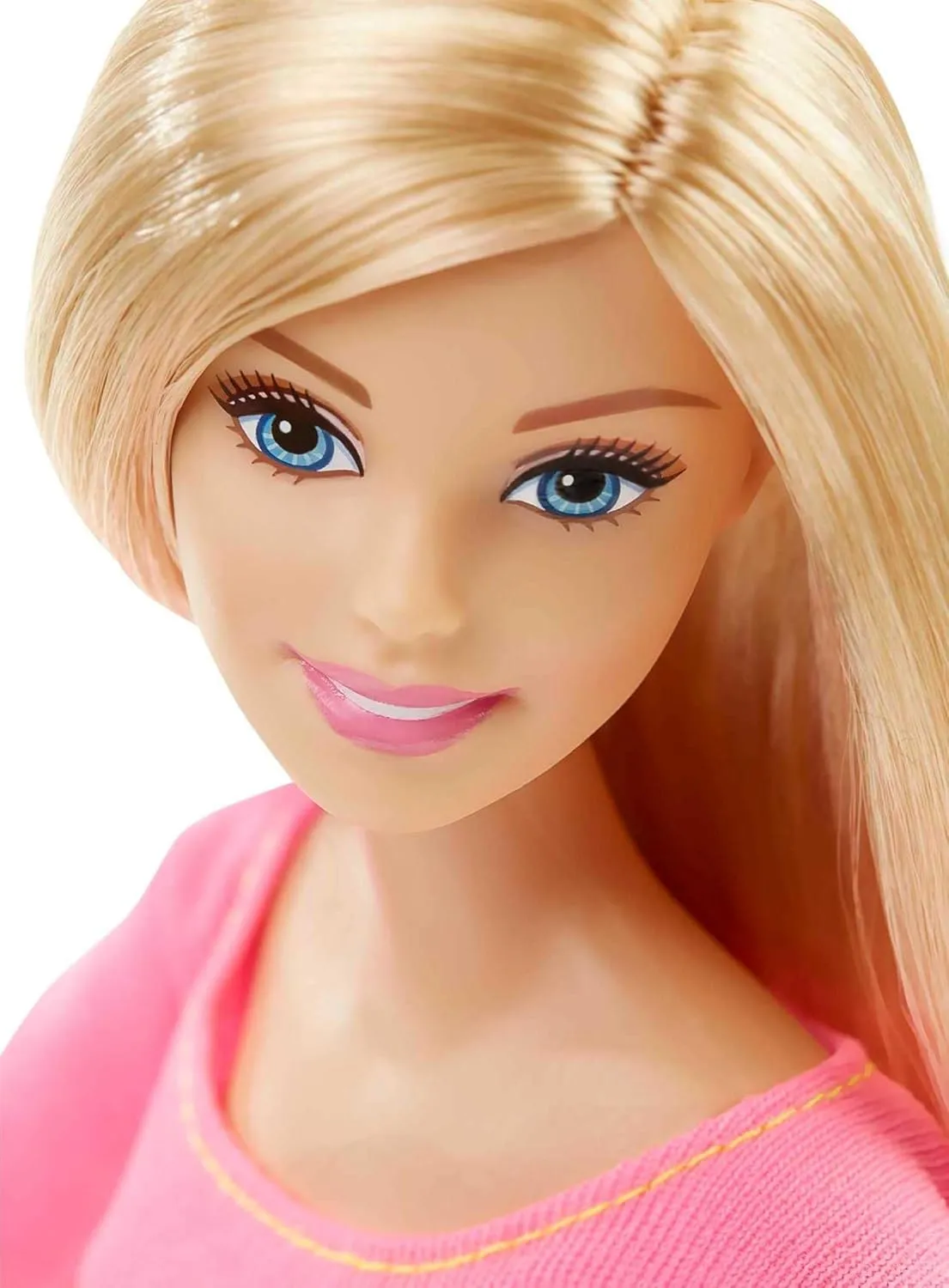 Barbie Made To Move Doll, Ultra-Posable, 22 Points To Bend, Black Leggings, Color-Blocked Top, Long Blond Hair