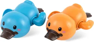 Bath Racers Platypuses – Wind-Up Floating Bath Time Toys, 2 Colorful Animal Water Racers, Enhance Motor Skills, Kids & Toddler Ages 2 