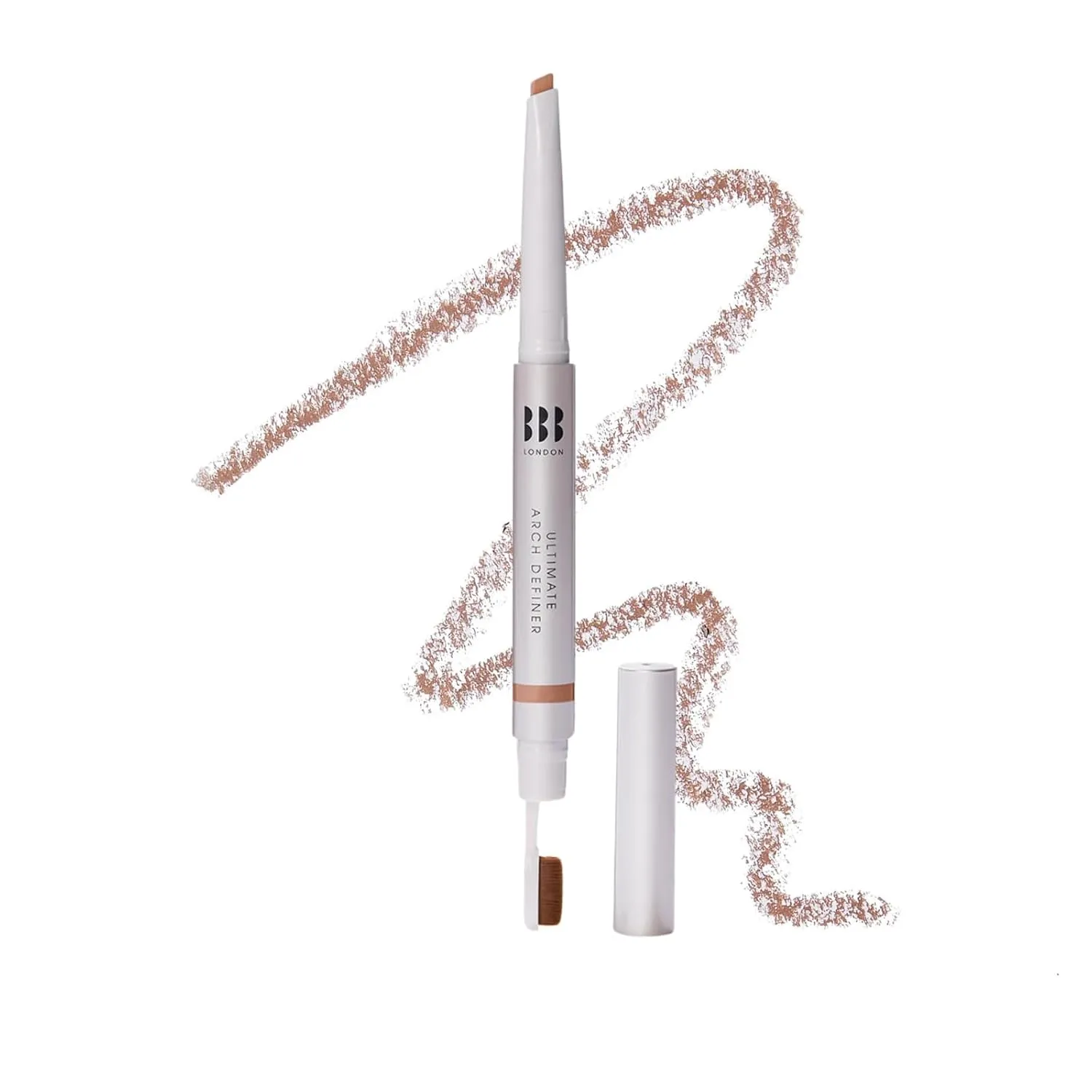 BBB London Ultimate Brow Arch Definer Triangular Eyebrow Pencil with Kabuki Brush | Award Winning, Smudge-Proof, Sweat-Resistant Brow Shaper for Natural, Defined, Full Arches (Chai)
