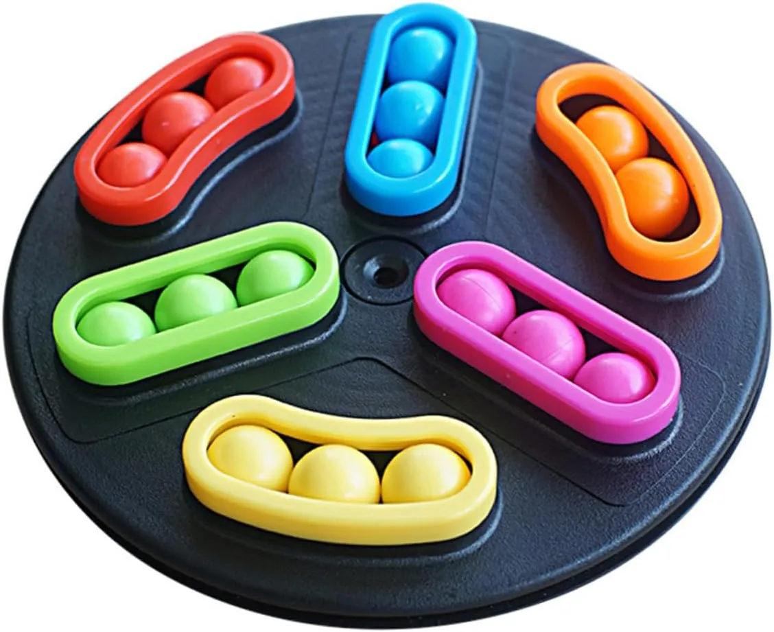 Beads Toy for Boy Girl Early Educational Desktop Game Fun Puzzle Beads for Patience and Balance Skills Engaging Game Random Color Design