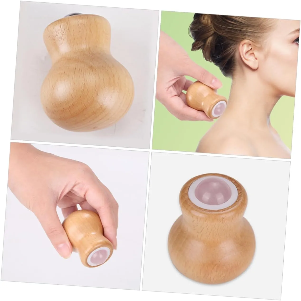 Beaupretty 4pcs Jade Facial Massage Roller Handle Eye Puffiness Relief Tool for Relaxation and Skin Care Portable Face for Hands and Legs Absorption