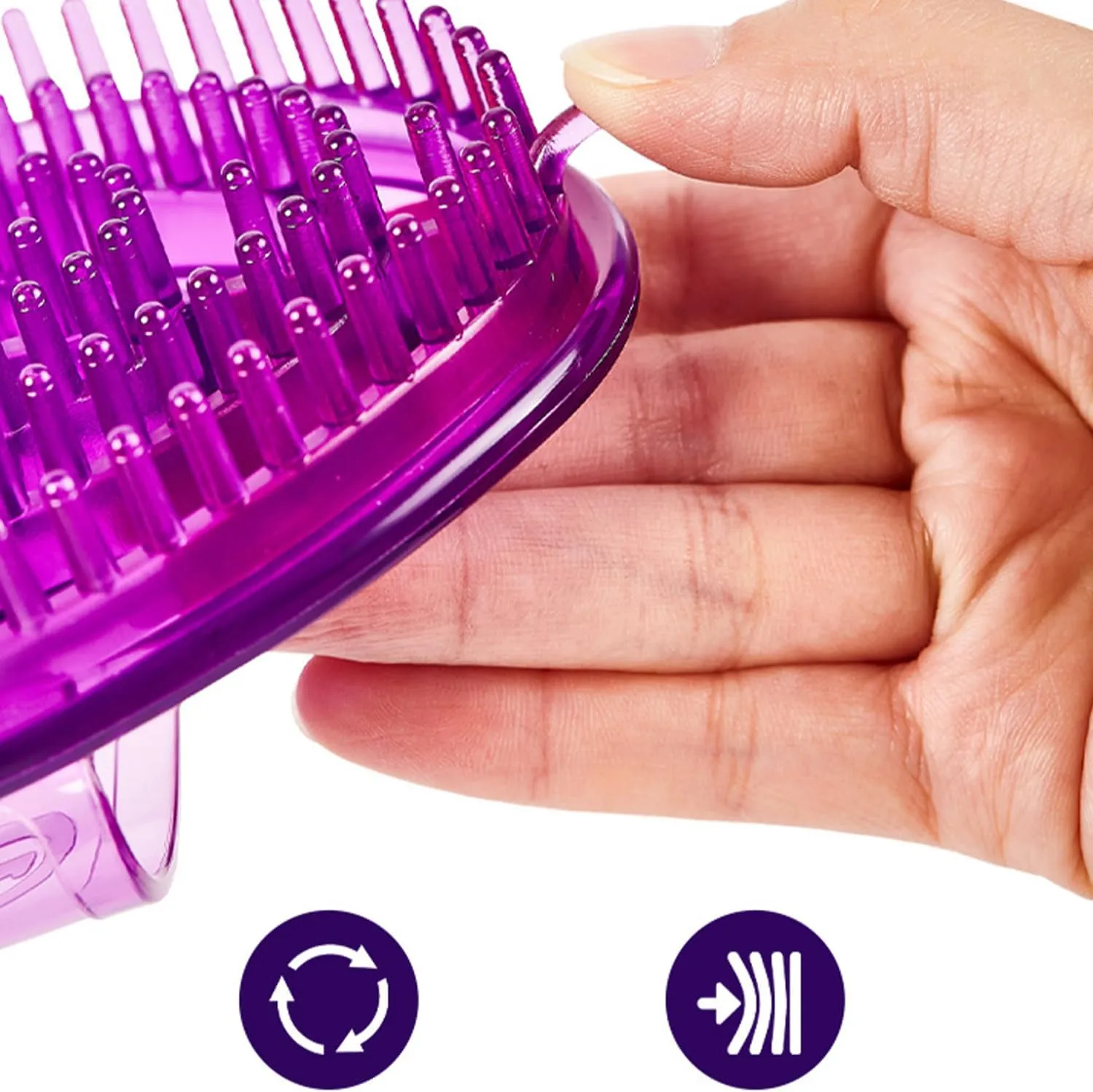 Beauty Salon Professional Custom Meridian Brush, Meridian Pressure Brush, Handheld Massage Brushes for Body, Durable Abs Design for Neck/Back/Feet (Purple)