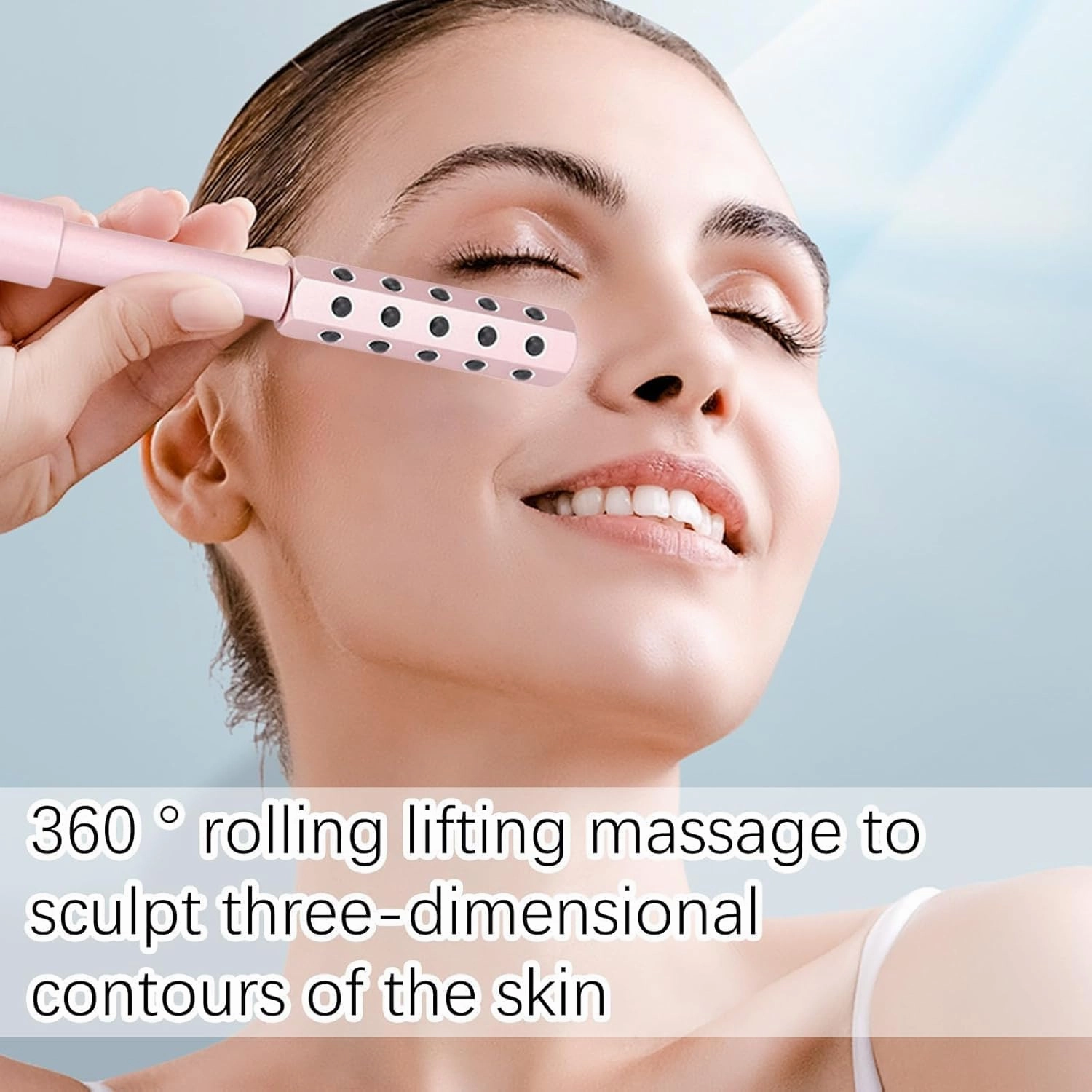 Beauty Sculptor Roller, Elarique Radiance Roller for Face, Facelift Pro Rollers, Uplift Facial Massaging Beauty Tool for Up Lifting and Skin Care (E)
