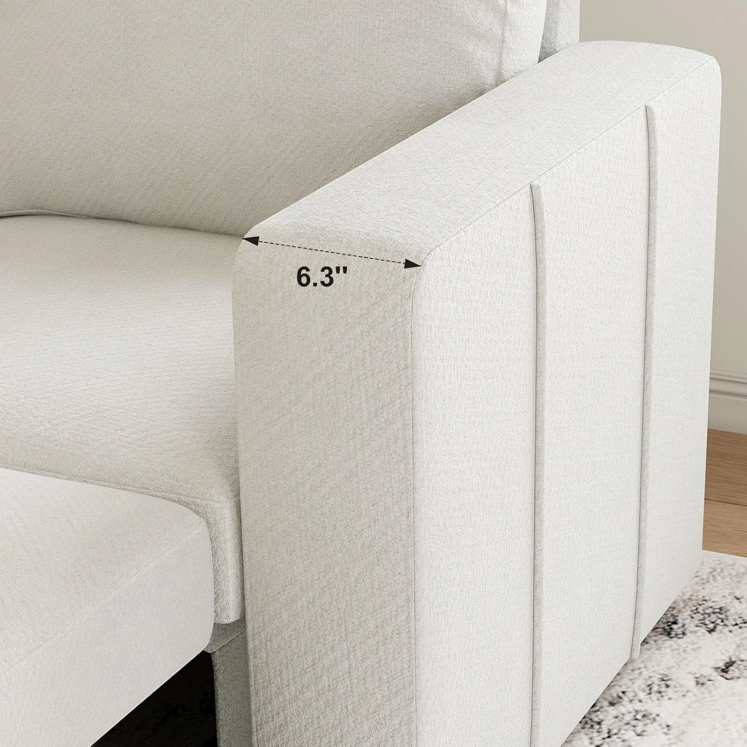 Belffin Modular Sectional Sleeper Sofa Bed with Pull Out Couch, U Shaped Sleeper Pull Out Bed, Convertible Sectional Couches for Living Room, White